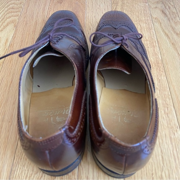Nettleton Wingtip Dress Shoes Mens 8 Brown Leather Oxfords Formal Preppy Career main image 10